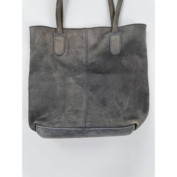 Hobo International Leather Tote Bag Soft Gray Spacious Interior - Picture 4 of 16